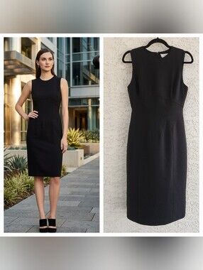 Prabal Gurung L32809 Black Crepe Sleeveless Sheath Dress